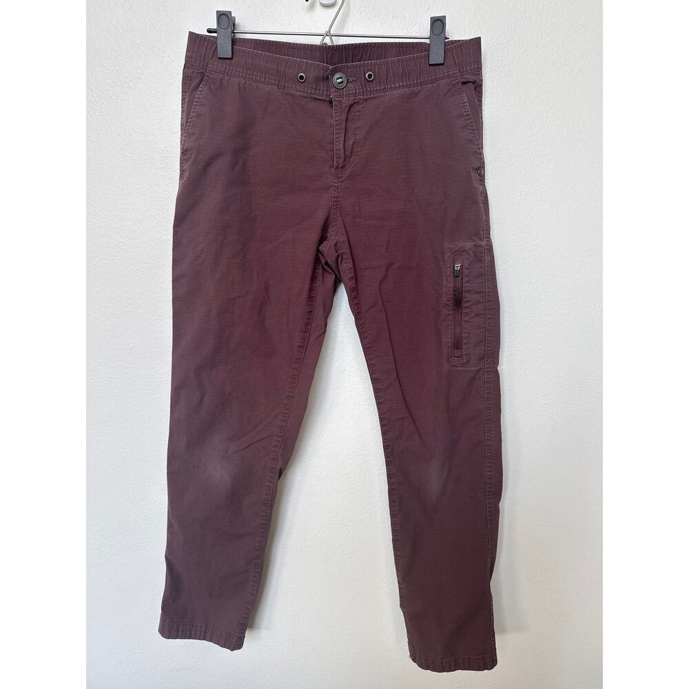Vuori Ripstop Cargo Pants Straight Leg Burgundy Womens Medium Utility Outdoor